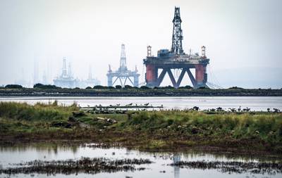 An oil rig in Invergordon, Scotland. The IEA says oil demand growth will hit 2.6 million barrels per day in the fourth quarter of this year. PA