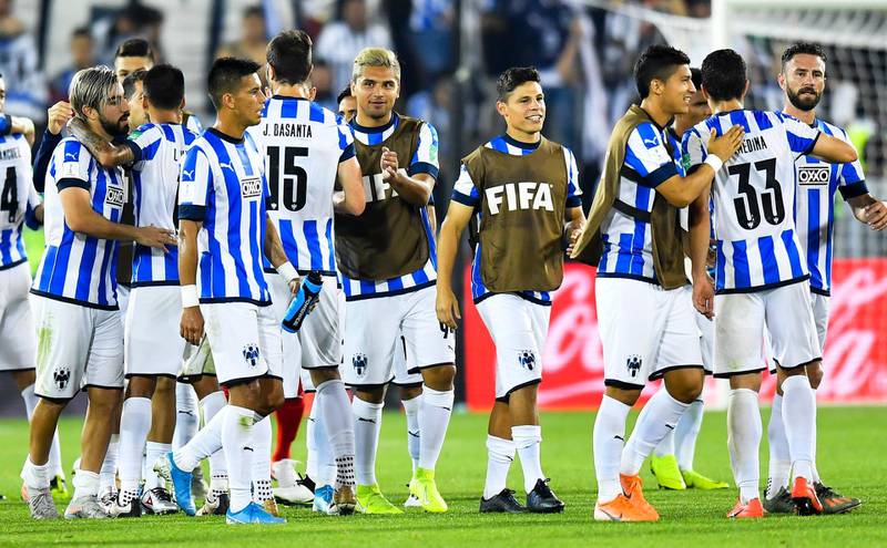 Monterrey players celebrate after beating Al Sadd. EPA