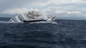 Video shows 40-metre superyacht sinking off Italy's Catanzaro coast
