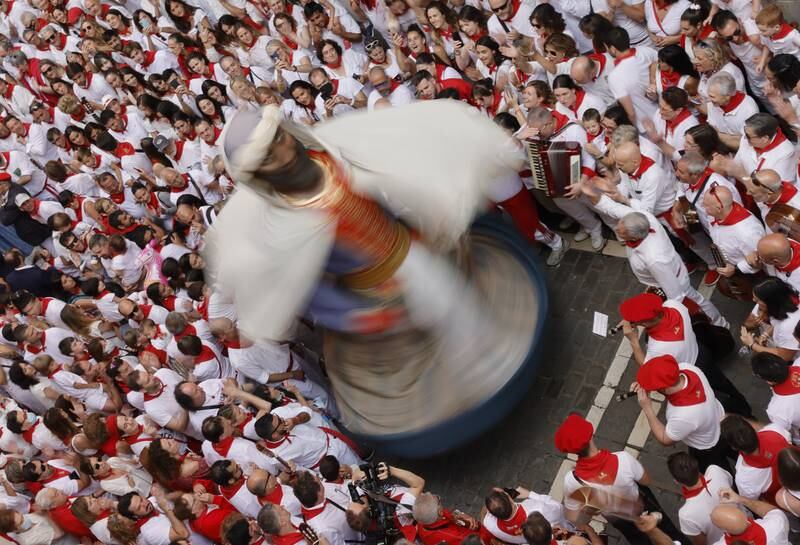 People enjoy the carnival fever in Navarra, northern Spain, during the Sanfermines 2022, Pamplona's Running of the Bulls. EPA