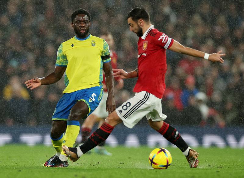 Bruno Fernandes – 7. Aggressive, assertive and involved as he helped United control the game and never let Forest in. Set up Antony on 56 after controlling a ball from Rashford. Busy. Lobbed a 73rd minute effort from distance as United pushed for a third.
AFP