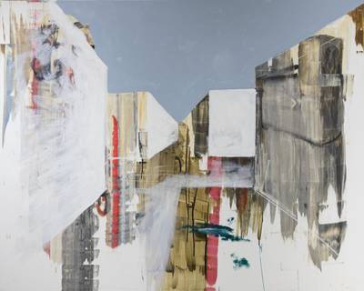 Almaha Jaralla’s painting 'I/1' (2020) is being offered in 101’s inaugural sale for Dh8,000. Courtesy 101  