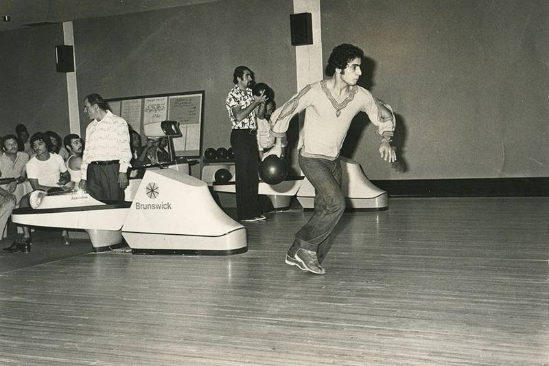 An undated photo of people bowling at the Tourist Club in Abu Dhabi. The beach was just left of Le Meridien hotel and included entertainment, including bowling and ice-skating. Photo: Al Ittihad