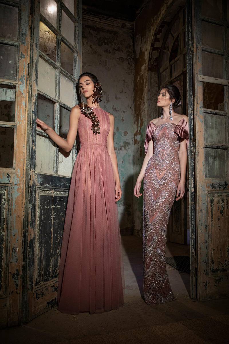 Dresses from Rami Kadi's autumn / winter 2021 collection, Dessiner le Vide. Courtesy Rami Kadi