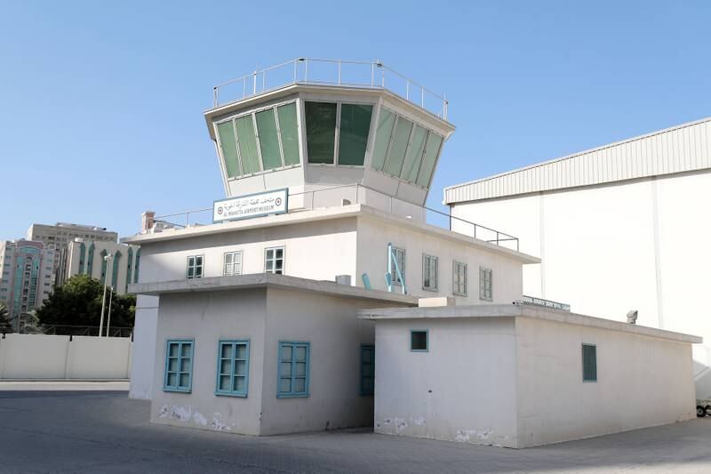 The control tower of the old Royal Air Force base at Sharjah. It is now part of the Al Mahatta Museum. Chris Whiteoak / The National