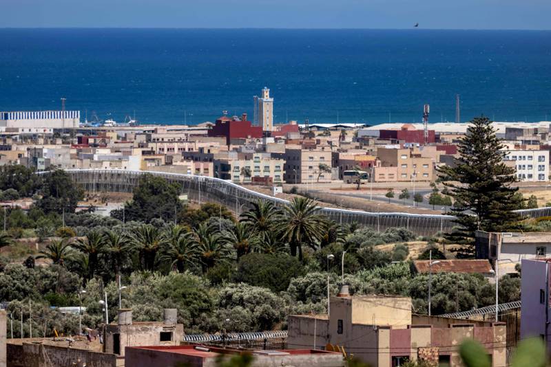 The border fence separating Morocco from Spain's North African enclave of Melilla. AFP