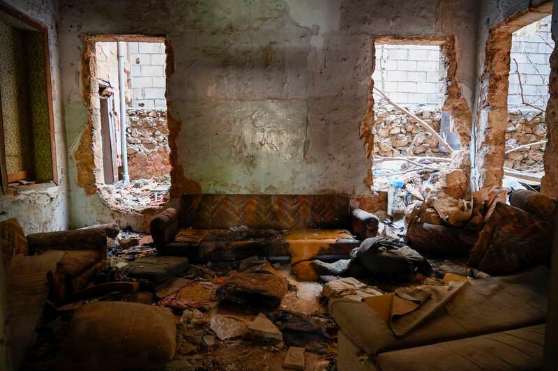 The dilapidated interior of Fayrouz's home in Zaqak Al Blat belies a building of great cultural significance in Lebanon.