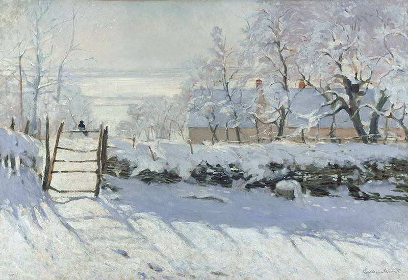 'The Magpie Winter', 1868-1869, Claude Monet.