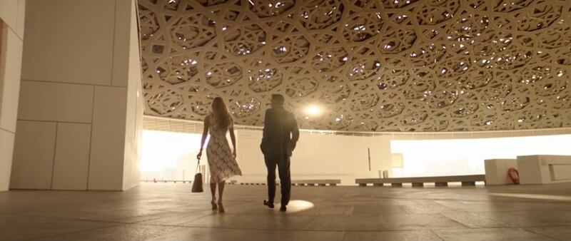 The interior of The Louvre Abu Dhabi features in the film The Misfits. Photo: Highland Film Group