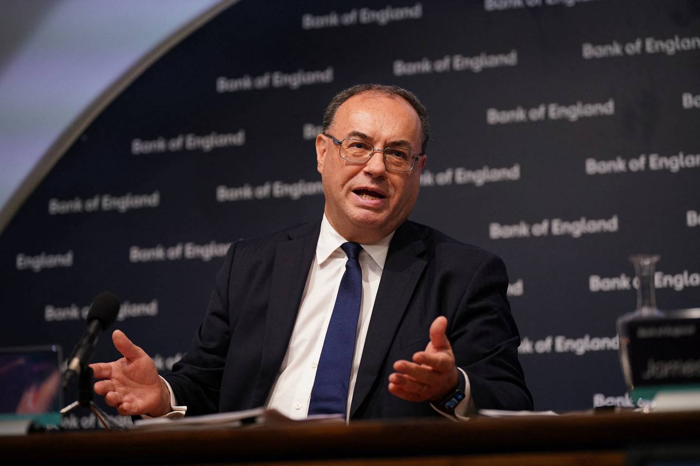Bank chief Andrew Bailey has come under fire over runaway food and energy prices. Reuters 