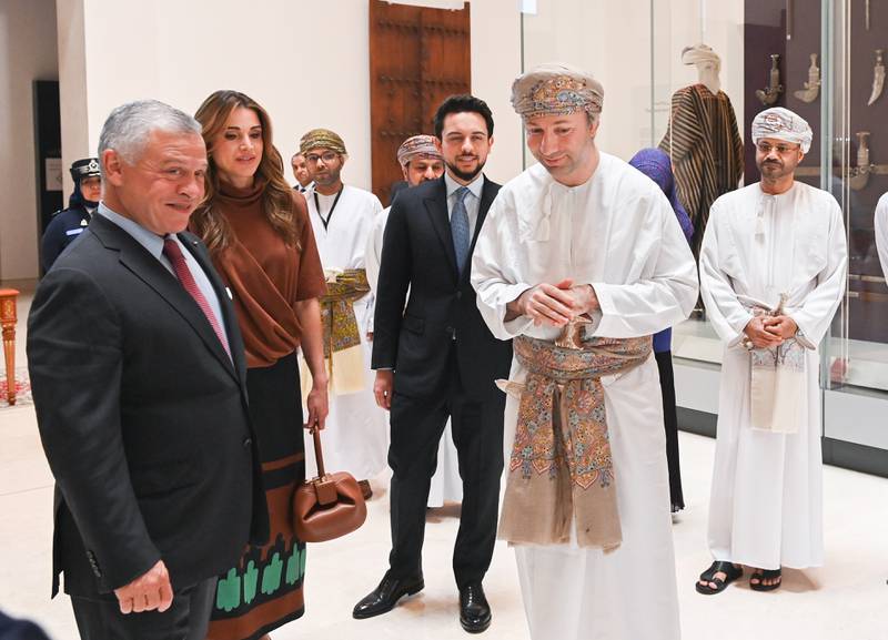 King Abdullah II meets dignitaries on his trip to Doha, Oman. Photo: Oman News Agency