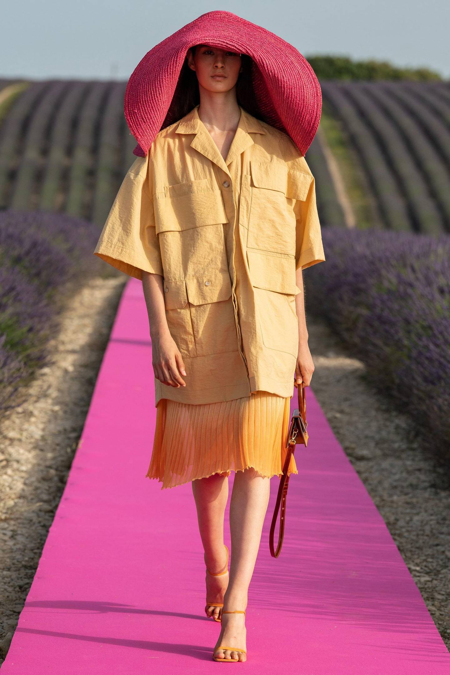 A statement hat on the Jacquemus ss20 runway