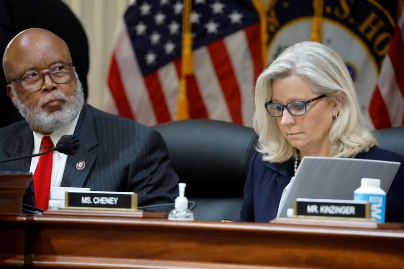 Mr Thompson and Ms Cheney lead the hearing. Reuters