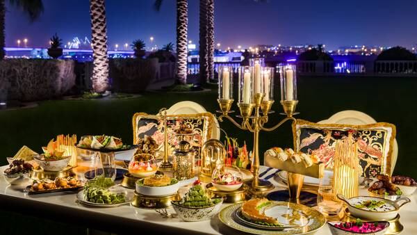The Ramadan Hikayat Garden suhoor at Palazzo Versace Dubai. Photo: Palazzo Versace Dubai