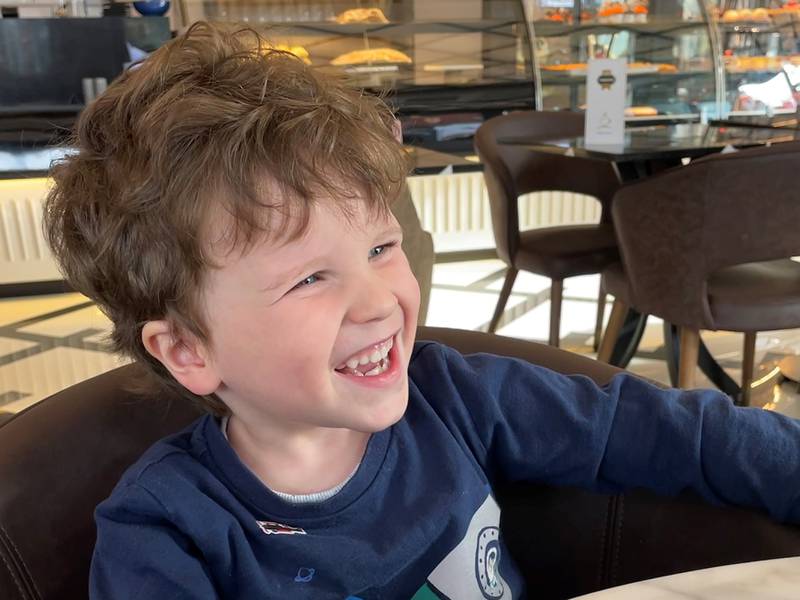 Teddy Slade is the youngest patient in the UK to be treated using pioneering proton beam therapy. He has helped to mark the three years since the treatment was made available on the National Health Service in England. PA