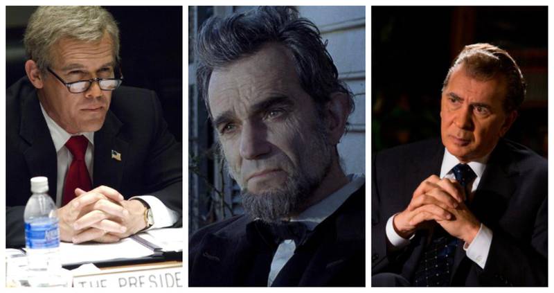 Josh Brolin starred as George W Bush, Daniel Day Lewis scooped an Oscar for portraying Abraham Lincoln, and Frank Langella was Richard Nixon in three films centred around US presidents. Courtesy Dreamworks Pictures, Shutterstock, Courtesy Universal Pictures