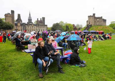 A screening at Cardiff Castle, in Wales. AFP