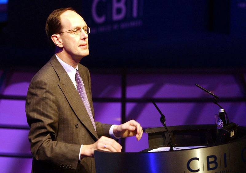 John Cridland, deputy director general of the Confederation of British Industry, addressing the CBI National Conference 2003. Business leaders warned the government that power prices could rise in the UK faster than elsewhere in Europe and competitiveness could be hit because of new environmental targets. PA 