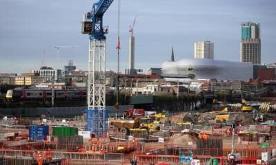 The HS2 rail Curzon Street Station construction site in Birmingham in October 2022. Reuters