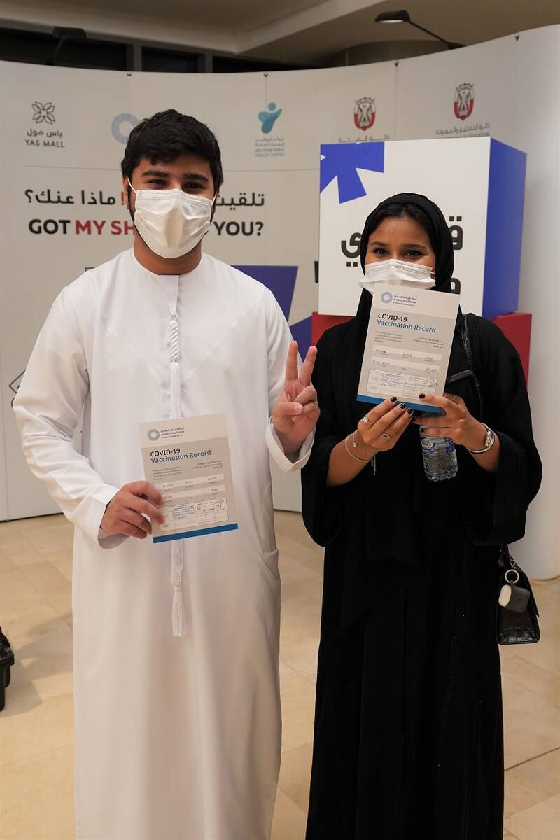 Pupils in Abu Dhabi have been quick to respond to a new pop-up vaccination centre at Yas Mall.