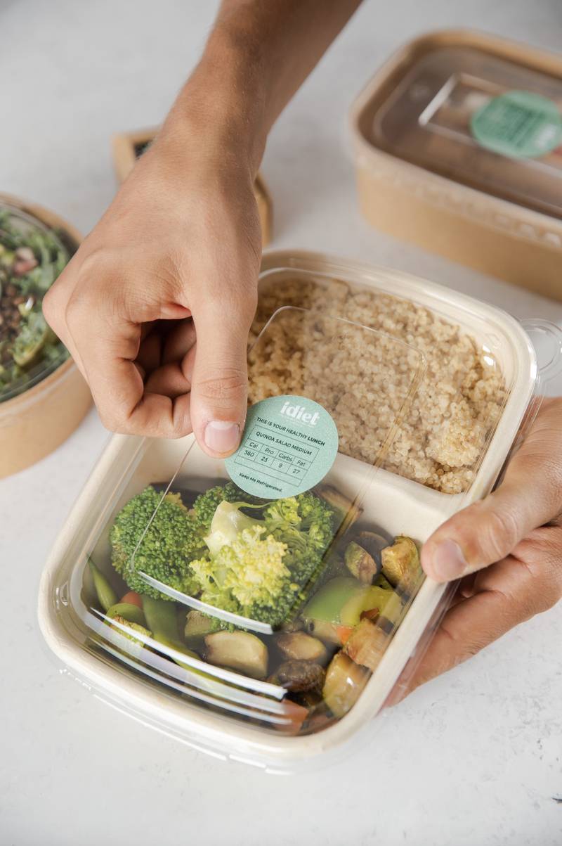 Meal plan service iDiet specifies the calories, carbs, proteins and fats each dish contains on its packaging. Photo: iDiet