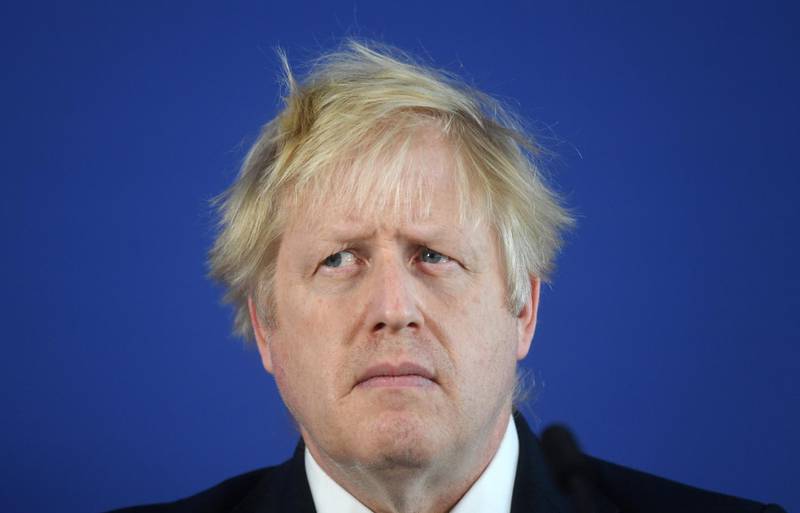 epa08032969 Britain's Prime Minister and Conservative leader Boris Johnson takes part in a press conference about Brexit and the general election in London, Britain, 29 November 2019.  EPA/FACUNDO ARRIZABALAGA