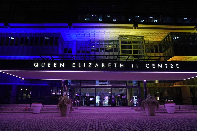 The Queen Elizabeth II Centre in central London. PA