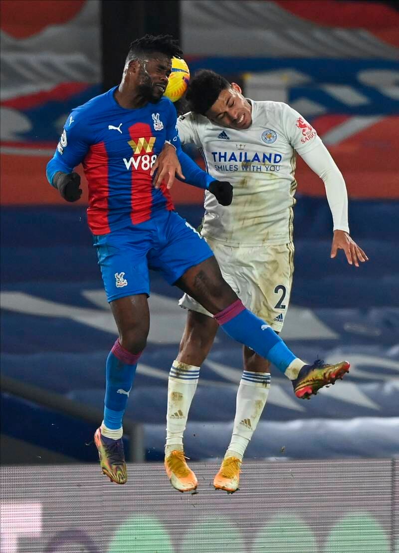 James Justin - 7: Beaten for pace by Schlupp at one point in first half but generally coped well with Palace opponent. Such a reliable player down the right for Brendan Rodgers’ side. EPA