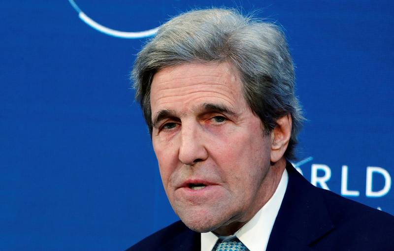 FILE PHOTO: Former U.S. Secretary of State John Kerry attends the World Economic Forum (WEF) annual meeting in Davos, Switzerland, January 24, 2019. REUTERS/Arnd Wiegmann/File Photo