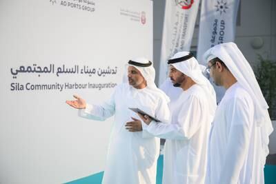 Sheikh Hamdan bin Zayed, the Ruler's Representative in Al Dhafra, opened Sila Community Harbour and Al Fayiyi Island Marina on Friday. All photos: Wam
