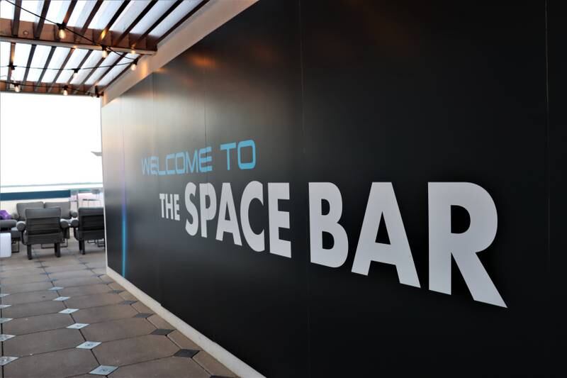 Guests at the Space Bar can dine with views of rockets launching.