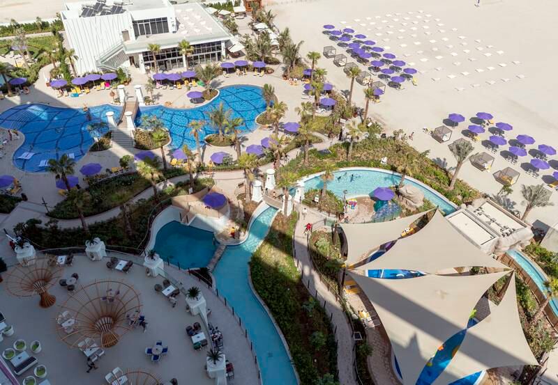 A view from above at the newly opened Centara Mirage Beach Resort Dubai at Deira Islands.