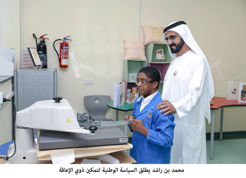 Sheikh Mohammed said the National Policy for Empowering People with Disabilities is aimed at creating an inclusive society for those with special needs and their families. Wam