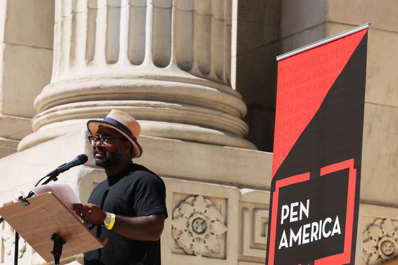 Poet and activist Reginald Dwayne Betts speaks. Getty Images / AFP