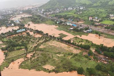 Western India has been hit by heavy monsoon rain.
