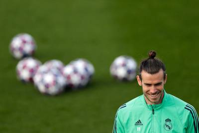 Gareth Bale all smiles. AP