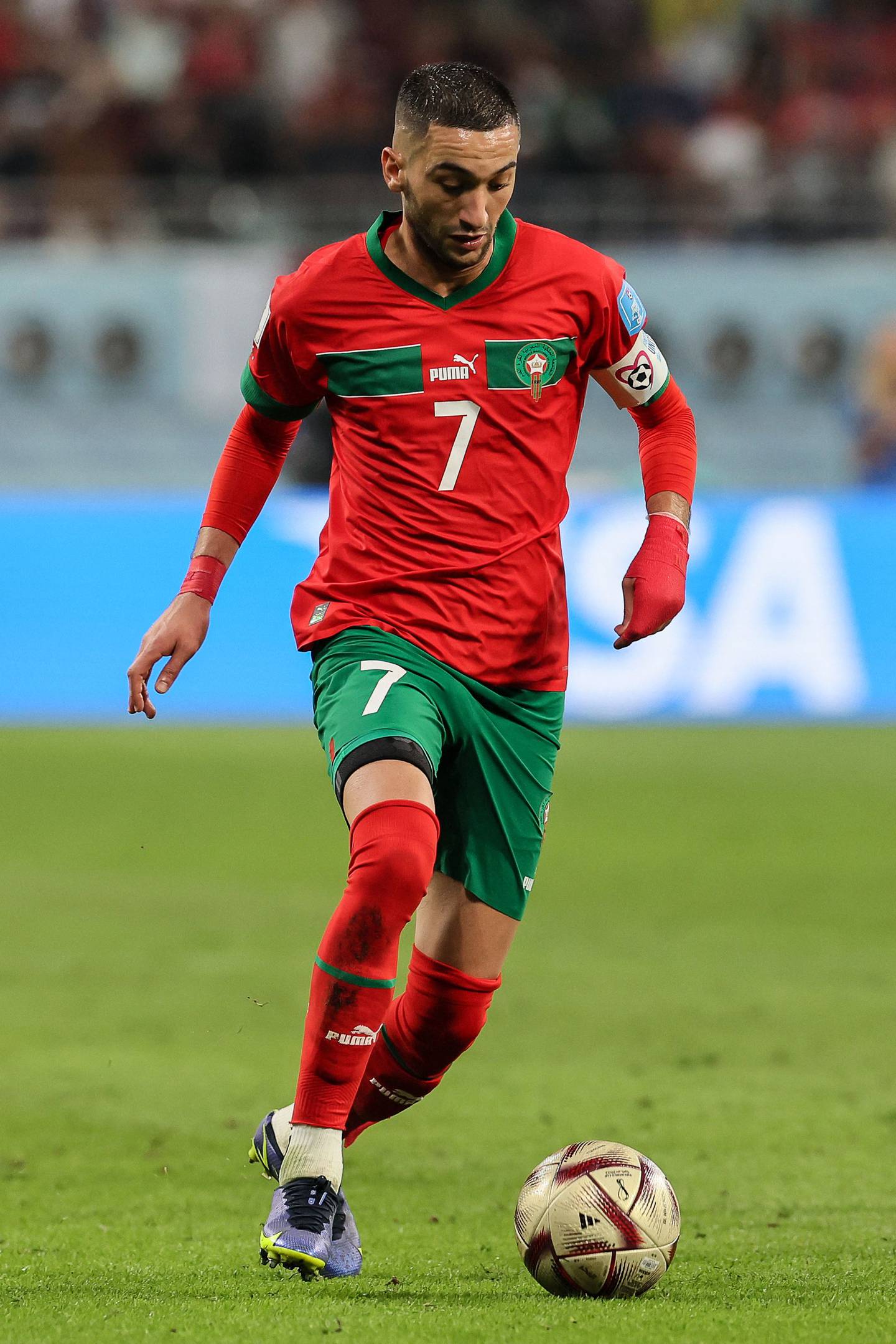 Der Marokkaner Hakim Ziyech hat den Bonus gespendet, den er während der Fifa-Weltmeisterschaft 2022 in Katar verdient hat.  AFP
