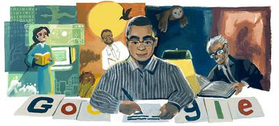 A Google Doodle on June 10, 2019, celebrates Egyptian author Ahmed Khaled Towfik.