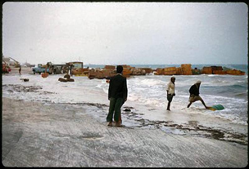 However, storms have always been a feature of the weather here, such as this squall on Abu Dhabi's Corniche taken at some point between 1962 and 1964. Photo: David Riley