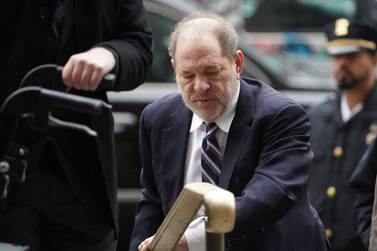 Film producer Harvey Weinstein arrives at New York Criminal Court during his ongoing sexual assault trial in the Manhattan borough of New York City, New York, US, February 13, 2020. REUTERS/Carlo Allegri