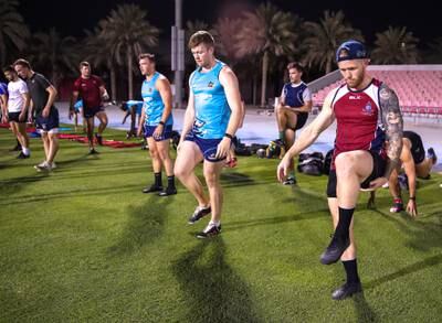 Dubai Sharks players train at Dubai Sports City. Victor Besa / The National