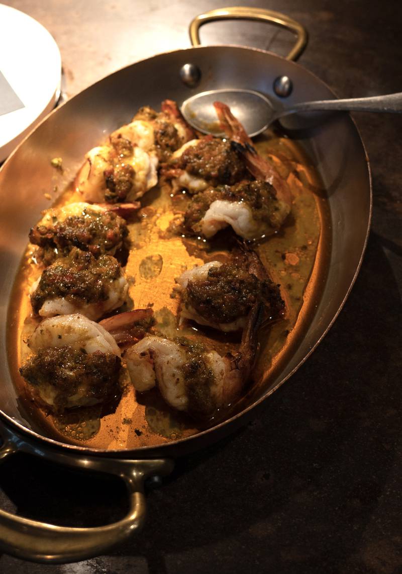 Spicy prawns, one of the signature dishes at Terra. Photo: Terra