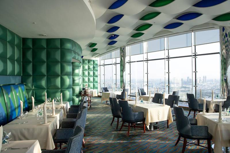 Al Muntaha is on the 27th floor of the Burj Al Arab
