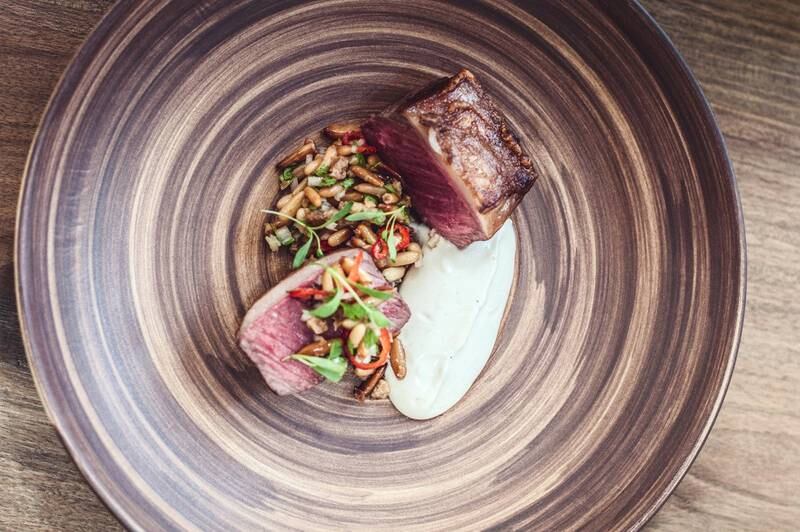 Saddle of lamb with whipped pine nuts from folly