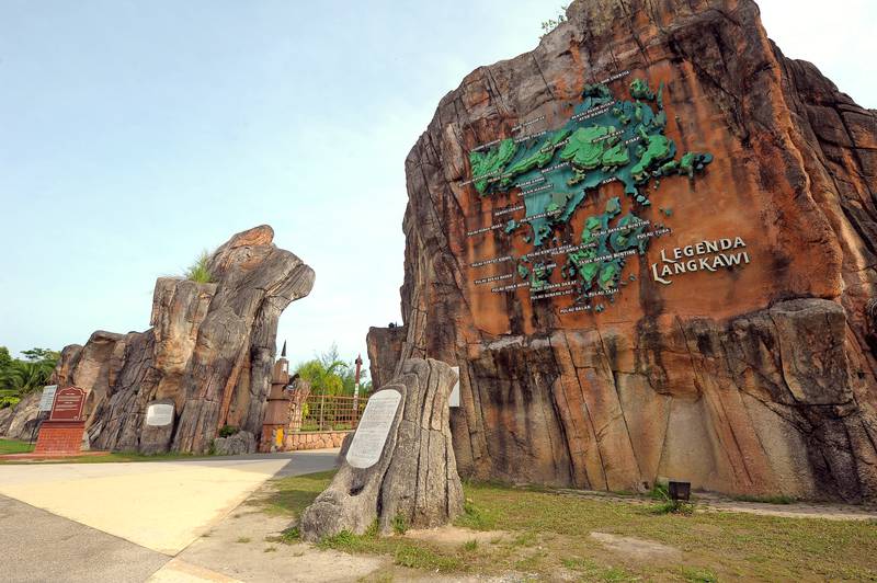 Langkawi's beautifully landscaped folklore-themed park, Taman Lagenda. Photo: Malaysia Tourism