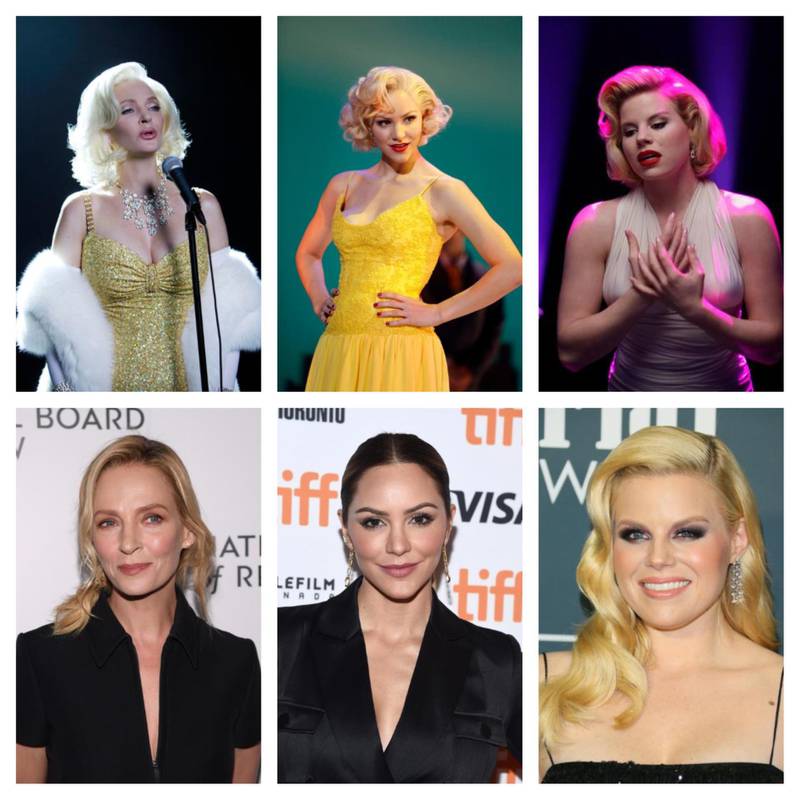 Uma Thurman, Katherine McPhee and Megan Hilty: The three actresses all played Marilyn Monroe in ‘Smash’, a 2012 TV series about the putting together of a fictional Marilyn Monroe musical named Bombshell. AFP, NBC Universal