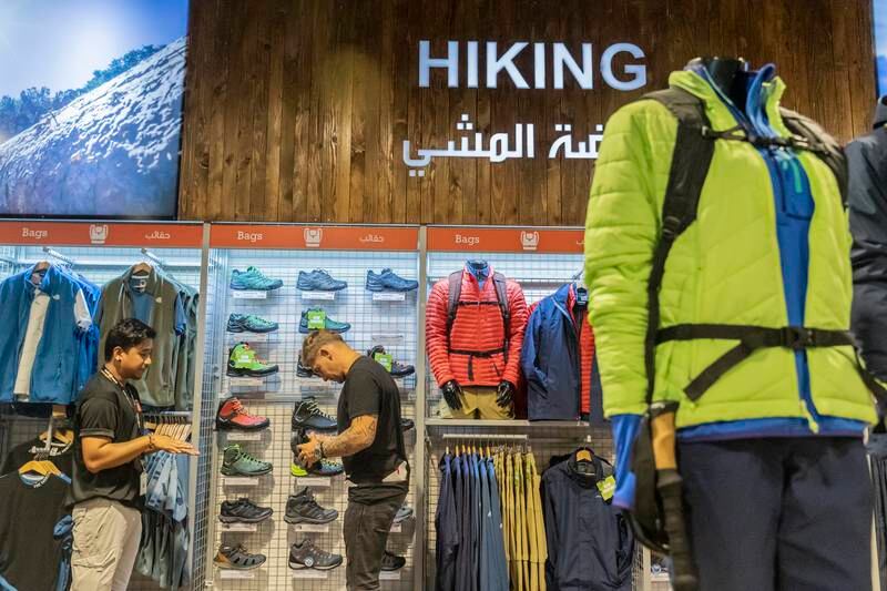 The next few months are the busiest time of the year for outdoor pursuit shops.  Antonie Robertson / The National
