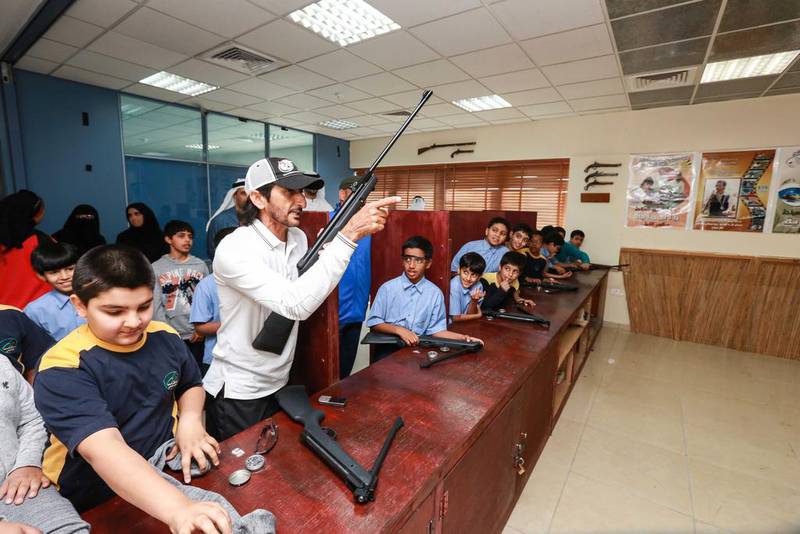 Sheikh Ahmed bin Hashar Al Maktoum has gone on a tour of schools hoping to inspire children to take up the sport. Courtesy Dubai Sports Council