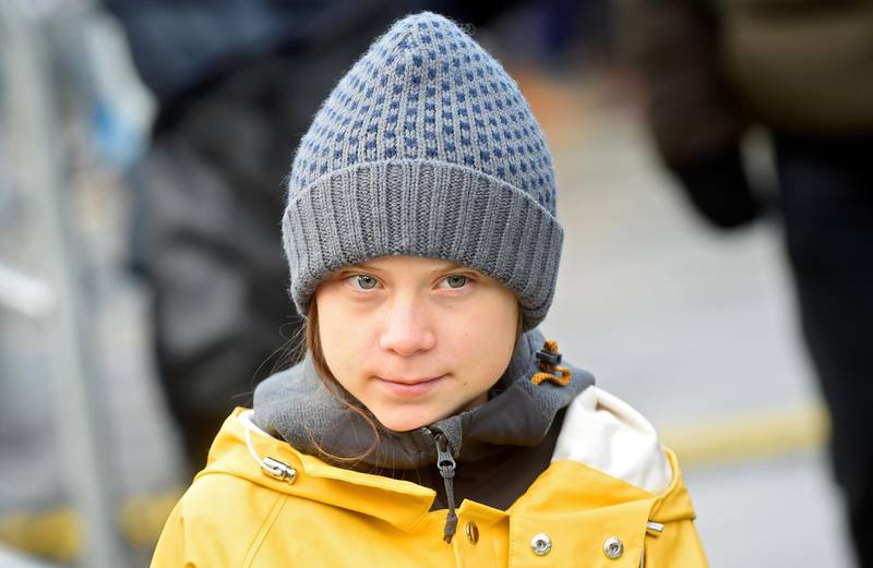 FILE PHOTO: Climate change activist Greta Thunberg attends a news conference during a Fridays for Future protest in Turin, Italy December 13, 2019. REUTERS/Massimo Pinca/File Photo