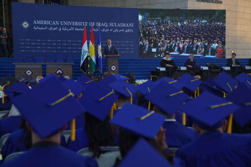 Graduates listen at the ceremony. Photo: Iraqi President's Office